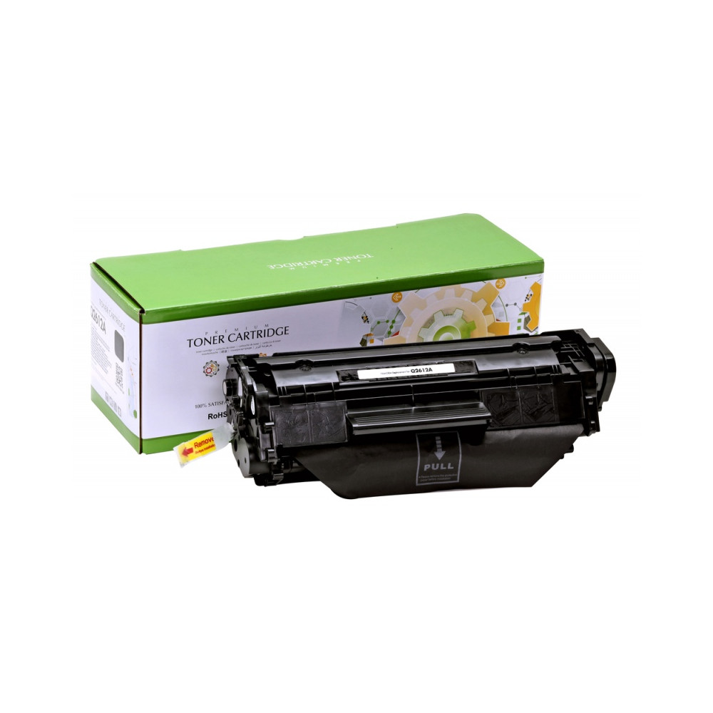 Neoriginali Static Control HP Q2612A/CRG103/303/703/FX-10, juoda kasetė lazeriniams spausdintuvams, 2000 psl.