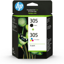 HP 305 2-Pack Tri-color/Black (6ZD17AE) Rašalinių kasečių komplektas, CMY/BK