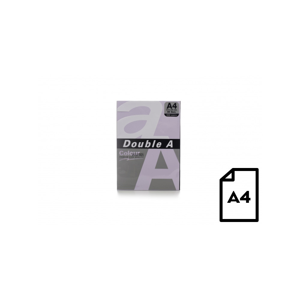 Spalvotas popierius Double A, 80g, A4, 500 lapų, Levender