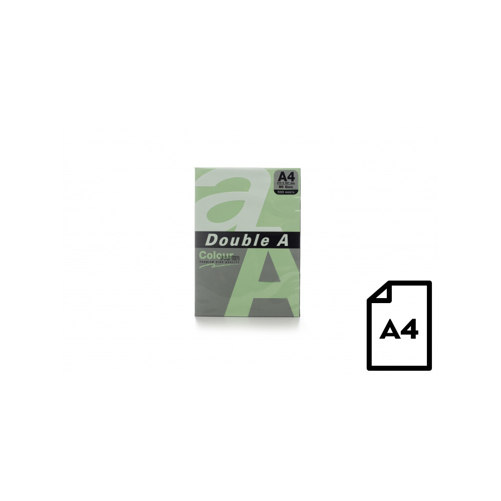Spalvotas popierius Double A, 80g, A4, 500 lapų, Emerald