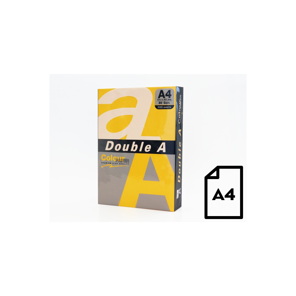 Spalvotas popierius Double A, 80g, A4, 500 lapų, GOLD