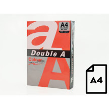Spalvotas popierius Double A, 80g, A4, 500 lapų, Red