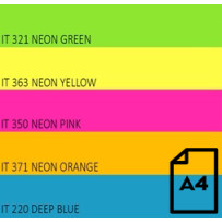 Spalvotas Neon popierius Double A, 75g, A4, 100 lapų, Rainbow 4, 5 Neon spalvų
