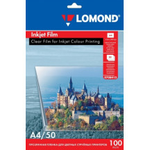 Poliesterio plėvelė Lomond PET Film rašaliniams sp. Skaidri A4, 50 lapų