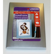 Fotopopierius Lomond Photo Inkjet Paper Blizgus 200 g/m2 10x15, 15 sheets + InstaFrame Silver Window