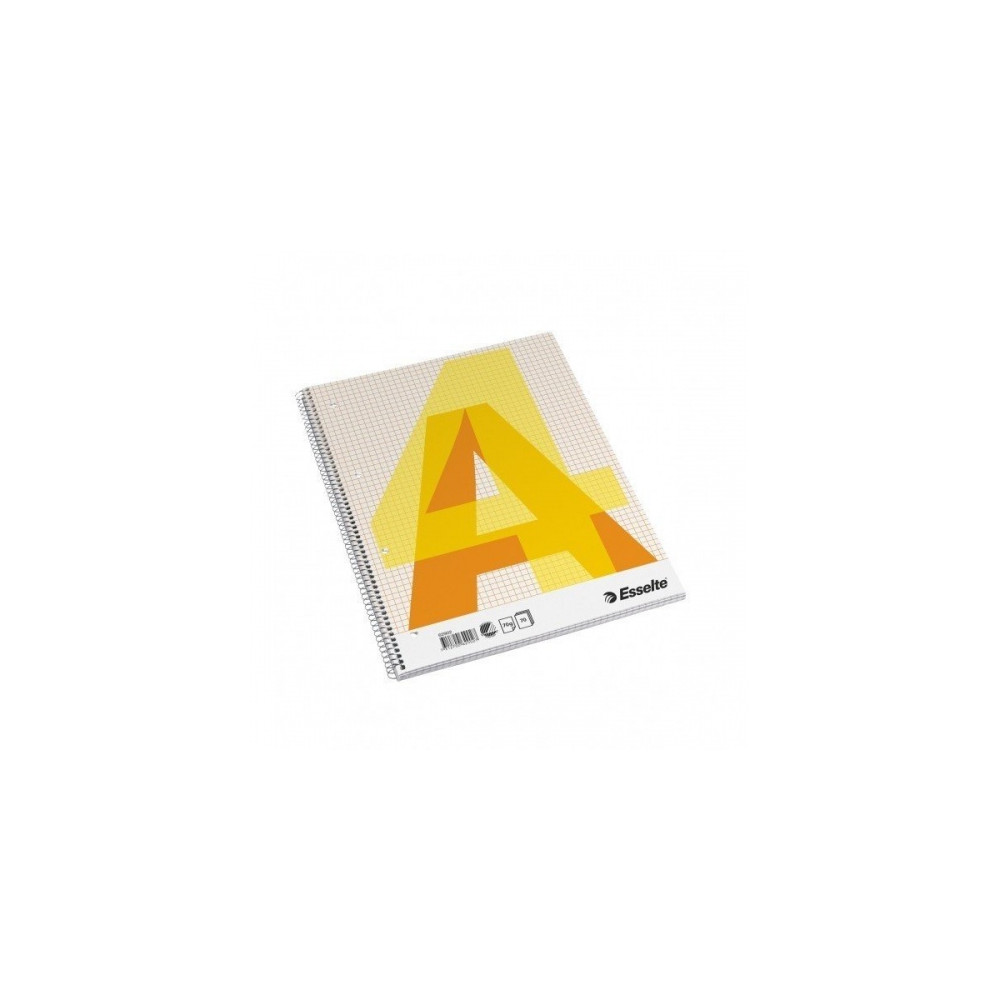 Sąsiuvinis su spirale Esselte, A4/70, langeliais, minkštas viršelis