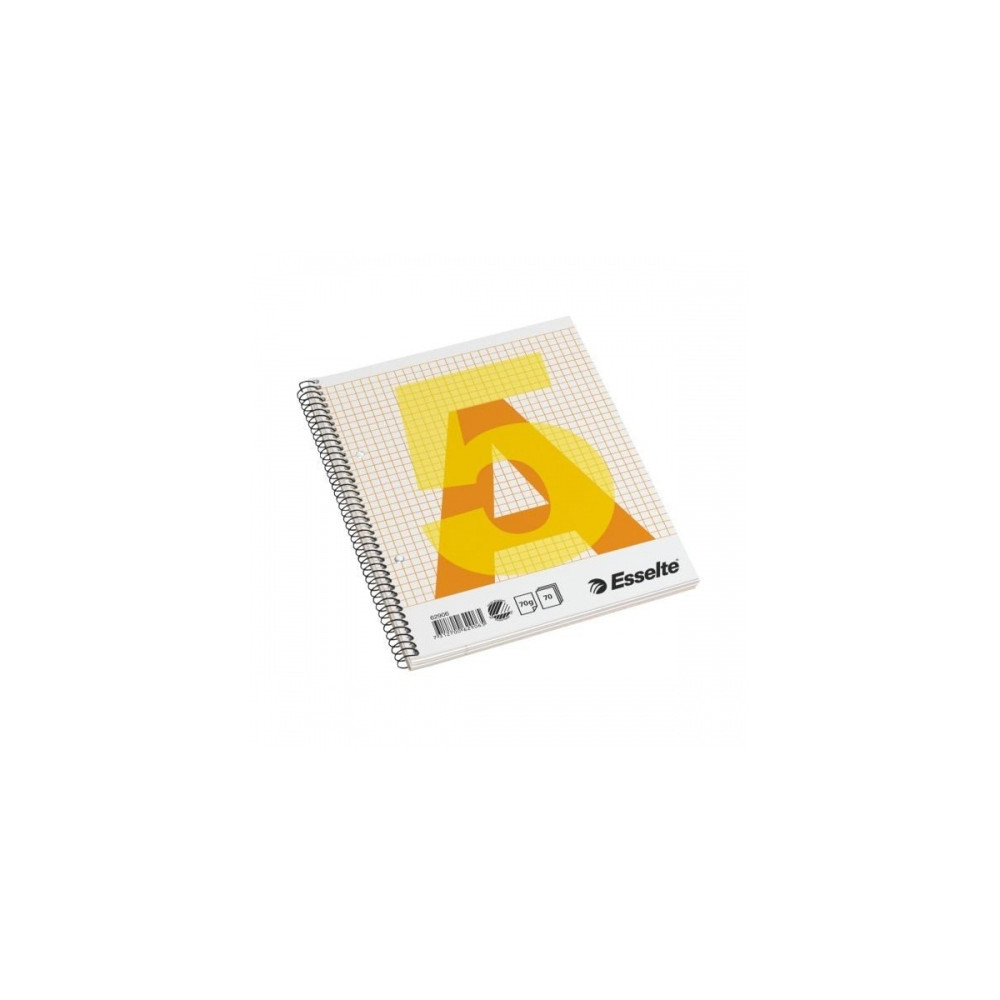 Sąsiuvinis su spirale Esselte, A5/70, langeliais, minkštas viršelis