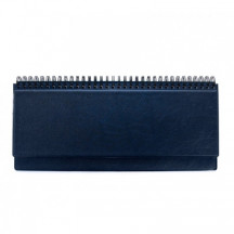 Horizontalus stalo kalendorius Memo PVC 2026m. mėlynas