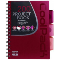 Sąsiuvinis su spirale CoolPack, A5, 200 puslapių, langeliais, raudonos spalvos