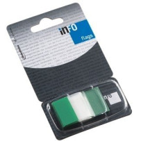 Indeksai Global Notes, 25x43mm, žali, plastikiniai (1x50) 0718-204