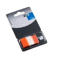 Indeksai Global Notes, 25x43mm, oranžiniai, plastikiniai (1x50) 0718-205