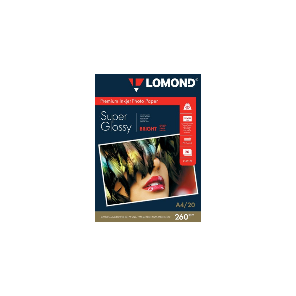 Fotopopierius Lomond Premium Photo Paper Super Blizgus 260 g/m2 A4, 20 lapų, Bright