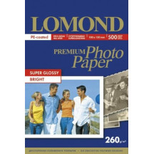 Fotopopierius Lomond Premium Photo Paper Super Blizgus 260 g/m2 10x15, 500 lapų, Bright