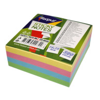 Lipnūs lapeliai Forpus, 75x75mm, 4-ių pastelinių spalvų miksas, kubas (1x320)