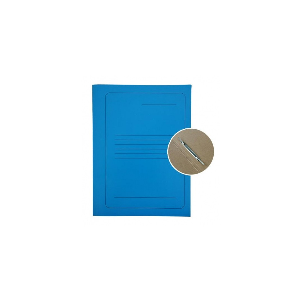 Kartoninis segtuvėlis SMLT A4 300g, mėlynas su spauda ir įsegėle