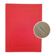 Kartoninis segtuvėlis SMLT A4 300g, raudonas su spauda ir įsegėle