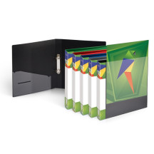 Segtuvas Forpus, A4/30 mm, 2-jų žiedų, 16 mm, plastikinis, juodas 0804-107