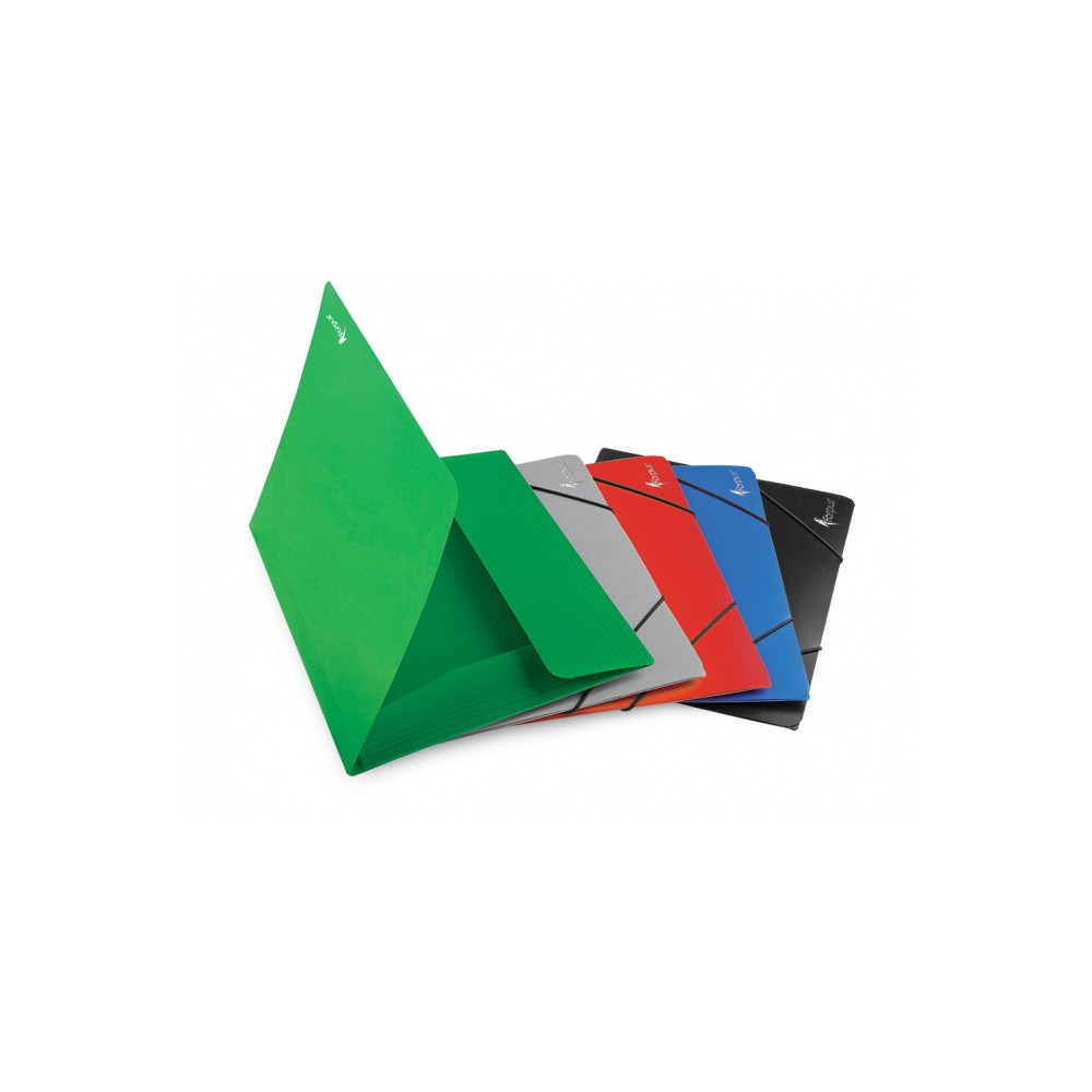 Aplankas su gumelėmis Forpus Premier, A4, plastikinis, talpa 150 lapų, juodas