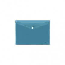 Aplankas-vokelis su spaude Forpus, A4, plastikinis, mėlynas, skaidrus