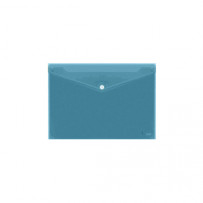 Aplankas-vokelis su spaude Forpus, A4, plastikinis, mėlynas, skaidrus