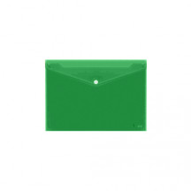 Aplankas-vokelis su spaude Forpus, A4, plastikinis, žalias, skaidrus 0820-006