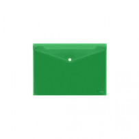 Aplankas-vokelis su spaude Forpus, A4, plastikinis, žalias, skaidrus 0820-006