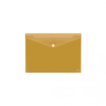 Aplankas-vokelis su spaude Forpus, A4, plastikinis, geltonas, skaidrus