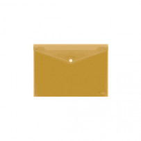 Aplankas-vokelis su spaude Forpus, A4, plastikinis, geltonas, skaidrus