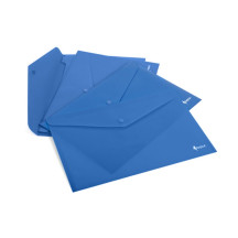 Aplankas-vokelis su spaude Forpus, A4, plastikinis, mėlynas