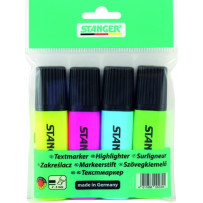 Stanger Teksto žymekliai 1-5 mm, 4 spalvų rinkinys 180009000