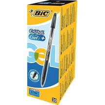 Bic Gelinis rašiklis Cristalgel 0.7 mm, juodas, 1vnt. 721286