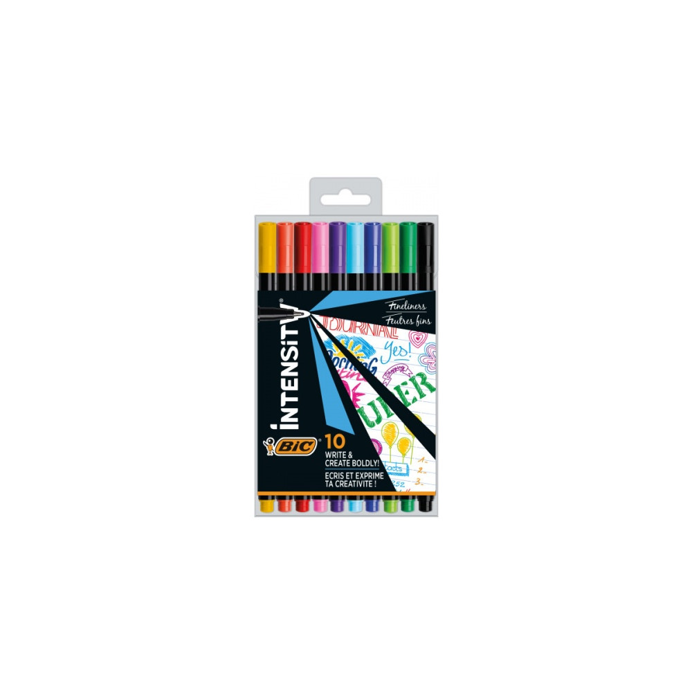 Bic Rašiklių rinkinys FineLiners Intensity Fine 0.4 mm, 10 spalvų rinkinys CEL1011727