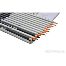 Eskizavimo pieštukų rinkinys Colorino Artis metalinėj dėžutėj 12 vnt