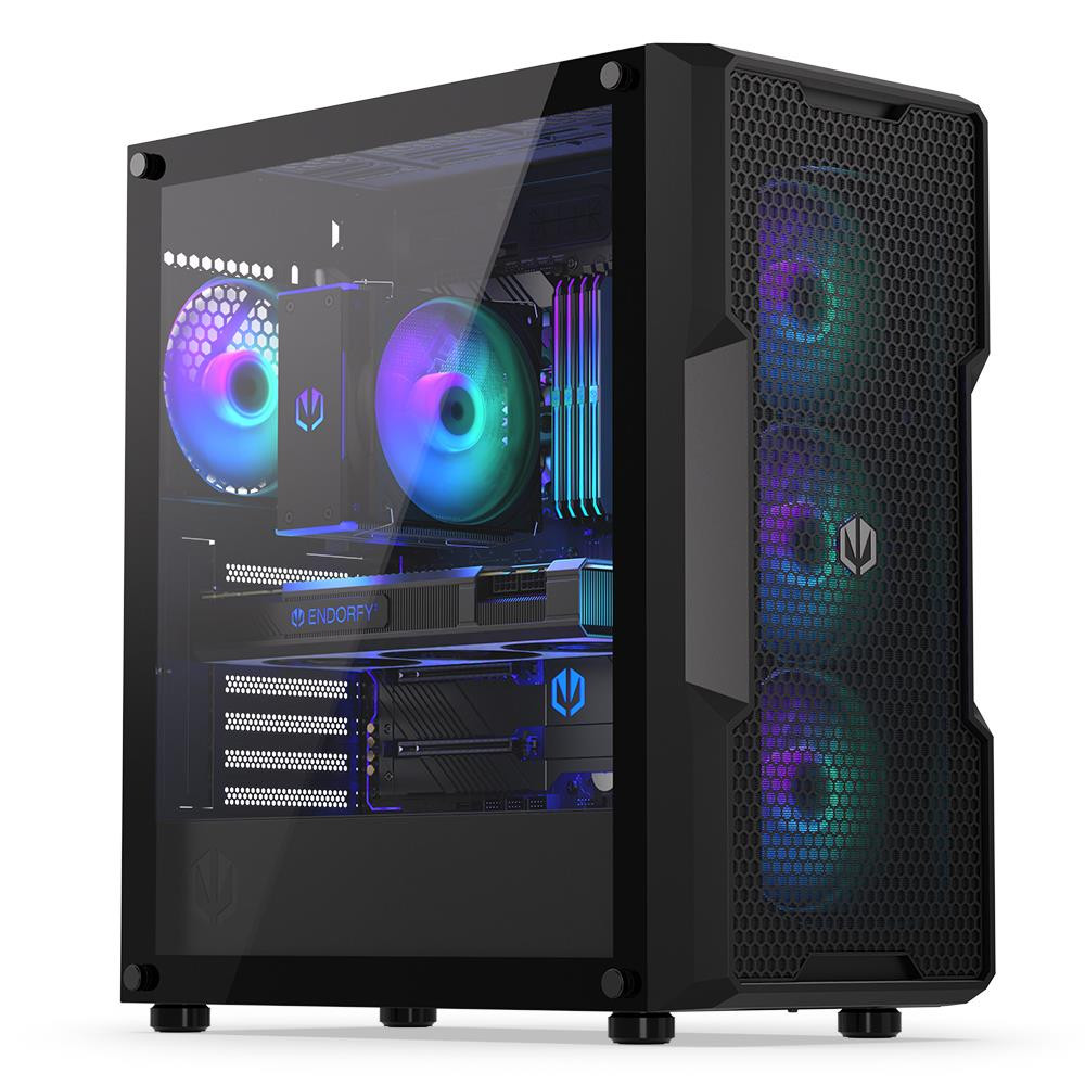 Case|ENDORFY|Regnum 400 ARGB|MidiTower|Case product features Transparent panel|Not included|ATX|MicroATX|MiniITX|Colour Black|EY