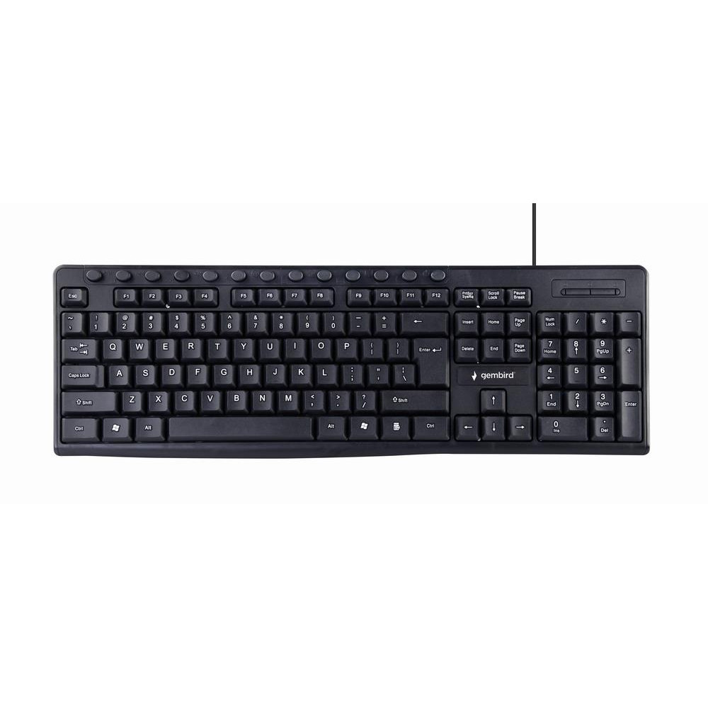 KEYBOARD MULTIMEDIA USB ENG/BLACK KB-UM-107 GEMBIRD