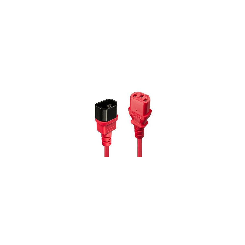 CABLE POWER IEC EXTENSION 2M/RED 30478 LINDY