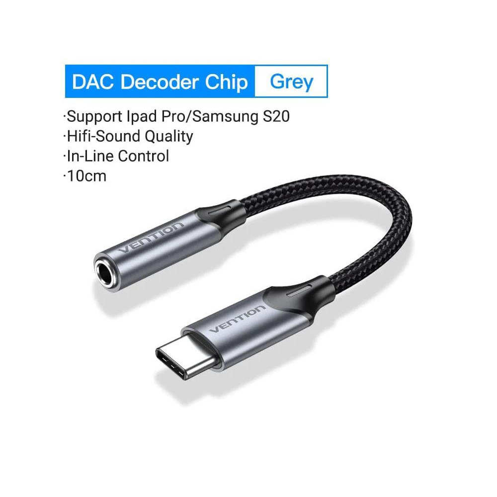 ADAPTER USB-C TO AUDIO 3.5MM/0.1M BGMHA VENTION