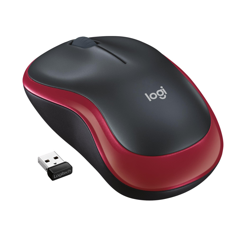 MOUSE USB OPTICAL CORDL. M185/RED 910-002240 LOGITECH