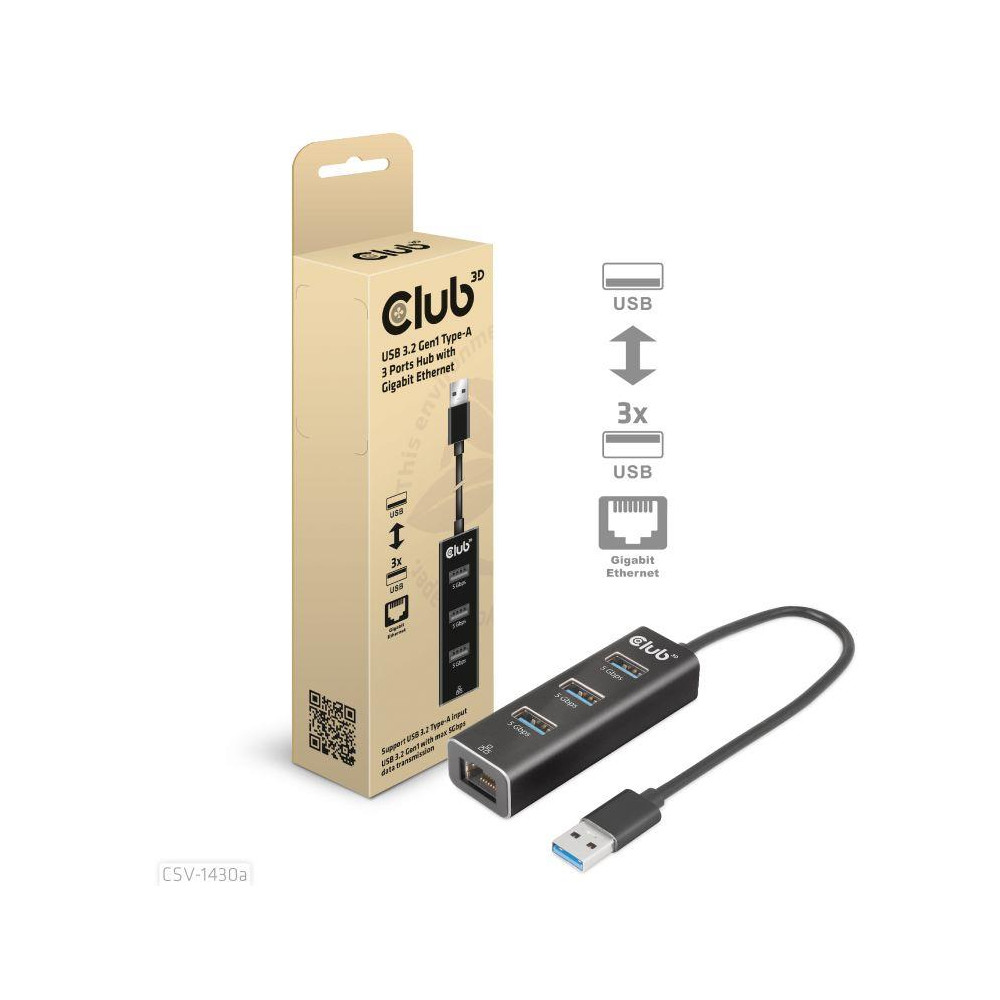 I/O HUB USB3.2 3PORT/CSV-1430A CLUB3D