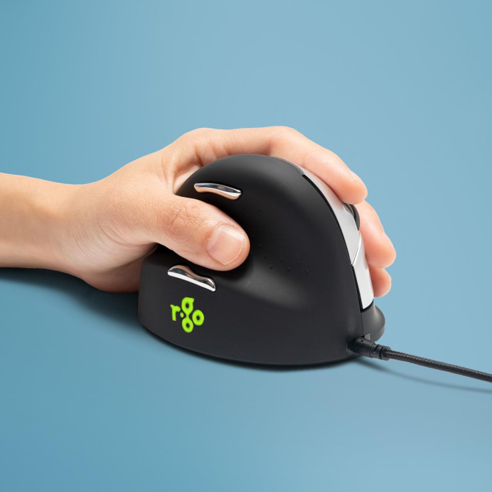 MOUSE USB OPTICAL BREAK/L. BLACK RGOHELELA R-GO TOOLS