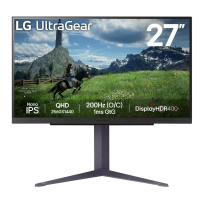 LCD Monitor|LG|27"|Panel IPS|2560x1440|16:9|180Hz|1 ms|Pivot|Height adjustable|Tilt|Colour Black|27GS85Q-B