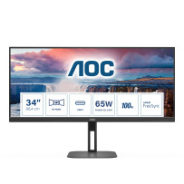LCD Monitor|AOC|34 "|3440 x 1440 pixels|UltraWide Quad HD|Native aspect ratio 21:9|LCD|Flat|U34V5C/BK