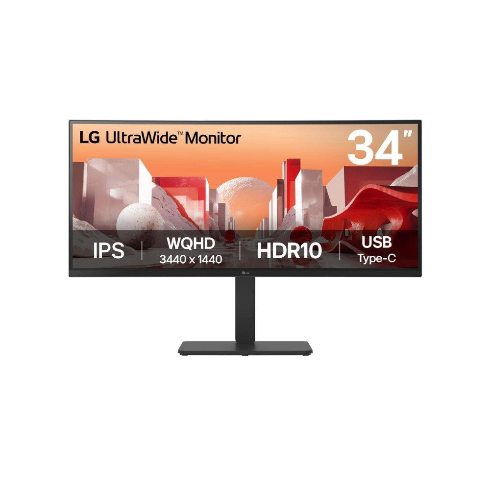 LCD Monitor|LG|34 "|3440 x 1440 pixels|Wide Quad HD|Native aspect ratio 21:9|LCD|Curved|34BA75QE-B