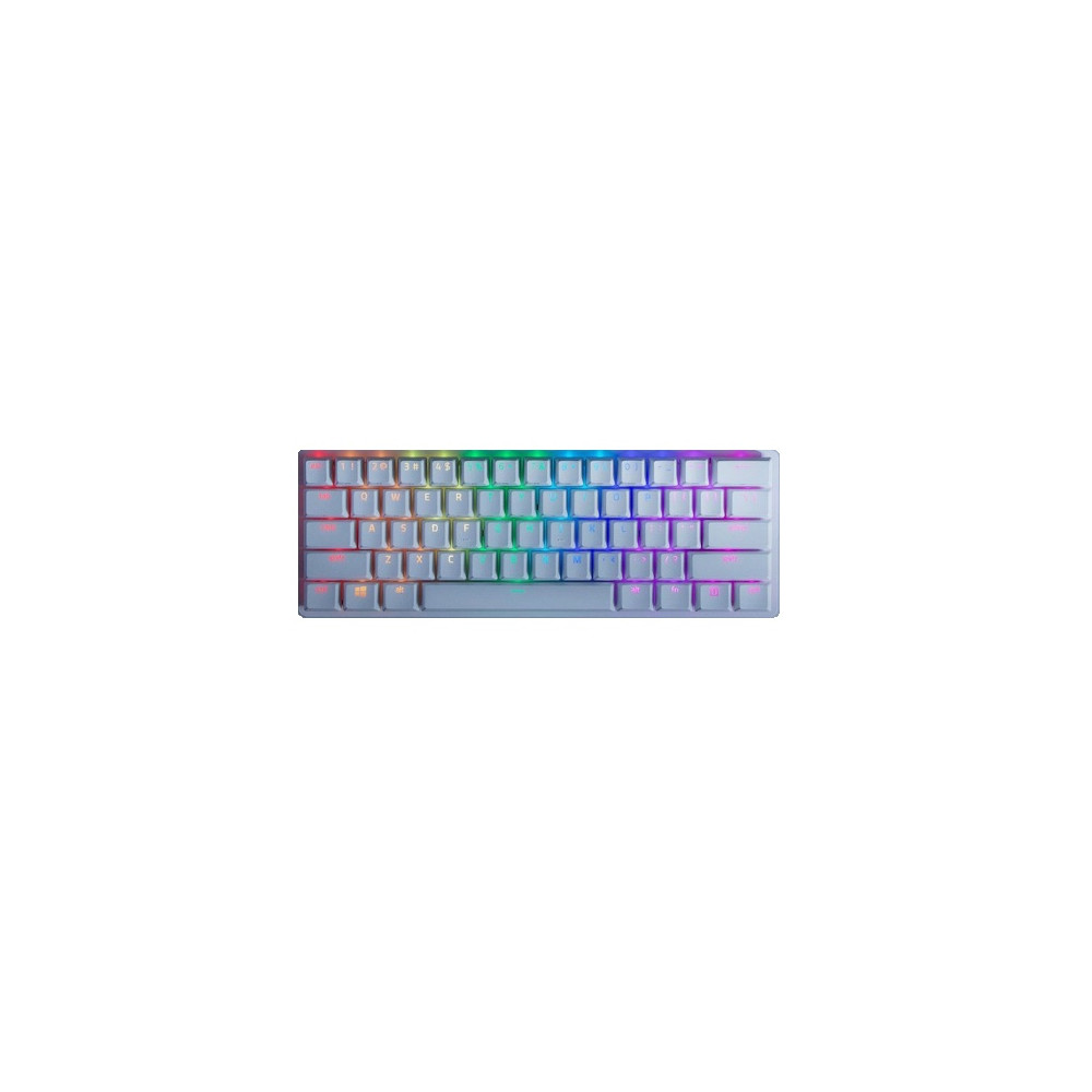 Razer Huntsman Mini Žaidimų klaviatūra, RGB LED light, US, Wired, Purple Switch, Mercury White