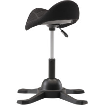 Up Up Toronto ergonominė balansinė kėdė Juoda, Juodas audinys, ilgesnis dujinis keltuvas