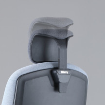 Up Up Athene ergonominė biuro kėdė Juoda, Pilkas + Mėlynas audinys