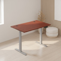 Reguliuojamo aukščio stalas Up Up Thor Pilkas, Stalviršis M Tamsaus riešuto spalvos