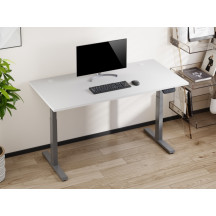 Reguliuojamo aukščio stalas Up Up Thor Pilkas, Stalviršis L Baltas