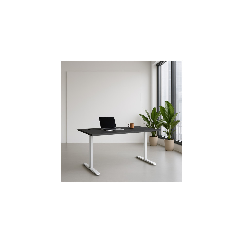Reguliuojamo aukščio stalas Up Up Bjorn Baltas, Stalviršis L Juodas