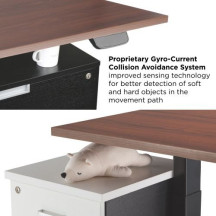 Reguliuojamo aukščio stalas Up Up Bjorn Baltas, Stalviršis L Juodas